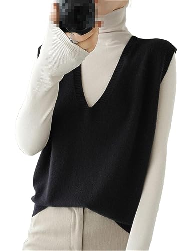 ORANDESIGNE Gilet Pulls Sans Manche Femme Pull Gilet Pull Chaud