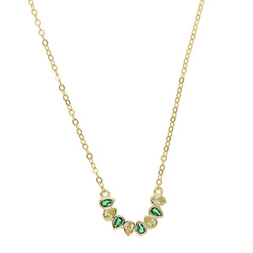 Collier chaîne goutte d'eau rouge en argent pour look fille pinky tendance