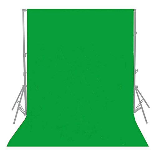 Telón de fondo verde croma, no tejido, para estudio fotográfico, vídeo y televisión de 1,6 x 3 m, (sólo el telón)