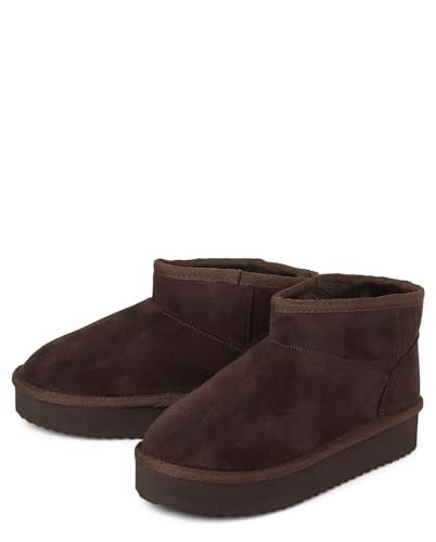 Image of The Children's Place Girls' Girls Mini Ankle Platform Boot, Faux-fur Lined
