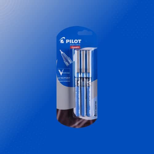 Image of Pilot Hi-Tecpoint V5 0.5mm Extra Fine Point Pure Liquid Ink Roller Ball Pen | Blue Ink, Pack Of 8