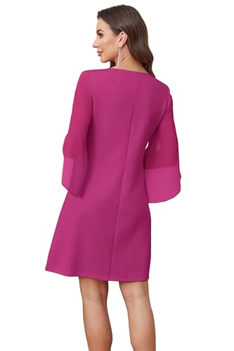 Image of RUMIA Womens Cocktail Dresses Flutter Sleeve Wedding Guest Dresses for Women 2026 Trendy