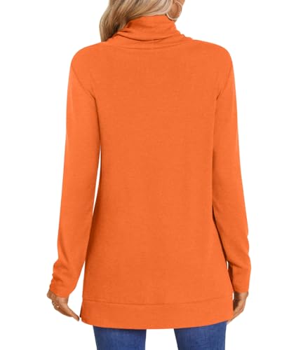 LONGYUAN Women's Tunic Tops Long Sleeve Shirts Turtleneck 2025 Trendy Lightweight Sweaters3