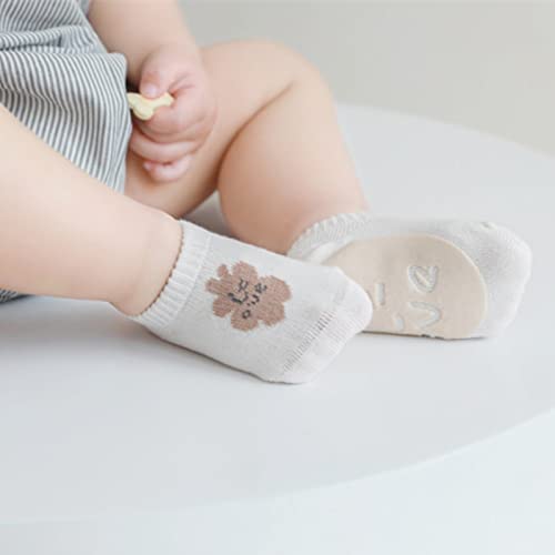 Baby Non-skid Floor Socks Toddler Non Slip Ankle Socks with Anti-Slip Soles for Infant Boys Girls 5 Pairs4