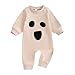 Newborn Halloween Outfit Newborn Jumpsuits Spring Summer And Autumn Comfortable And Fashionable Baby Jumpsuits Halloween Toddler Clothes White 9-12 Months