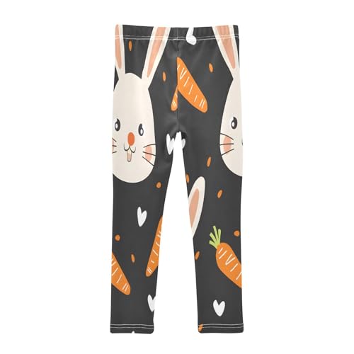 Toddler Girls Leggings Printed Yoga Pants Leggings Face Rabbit Orange Carrot for Kids2
