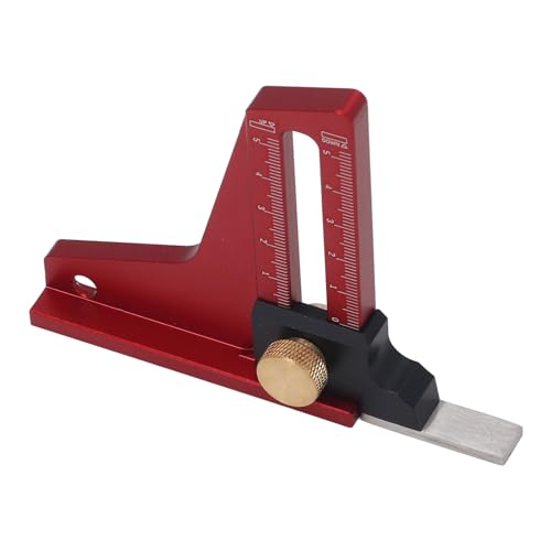 Saw Table Height Ruler, 0 to 50mm Table Saw Depth Measuring Ruler, Metric Imperial Scale Woodworking Height for Table Saw Router Drill Press