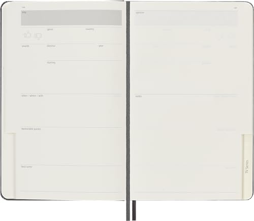 Moleskine Passion Journal, Film & TV, Hard Cover, Large (5" x 8.25") Black, 400 Pages - Thumbnail 6