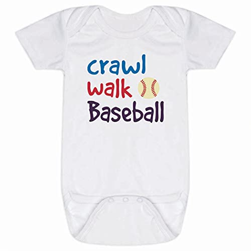 Image of Baseball Baby & Infant One Piece | Crawl Walk Baseball | Bodysuit Small