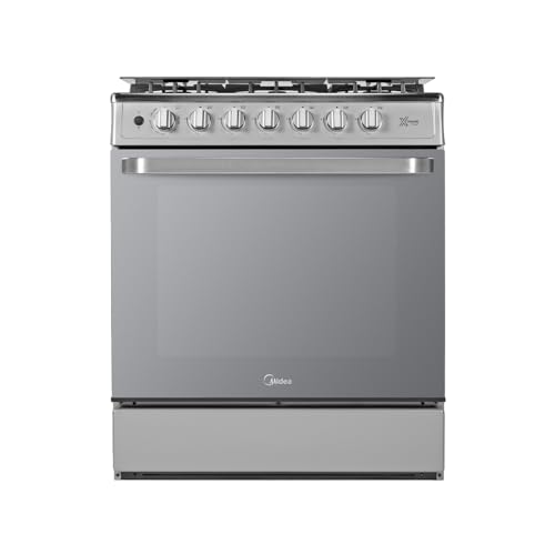 La mejor comparación de Estufa de 30 Pulgadas los mejores 10. 39 Midea MGS30FS1LEAMG Estufa de piso con capelo 30' Xtreme Chef Silver
