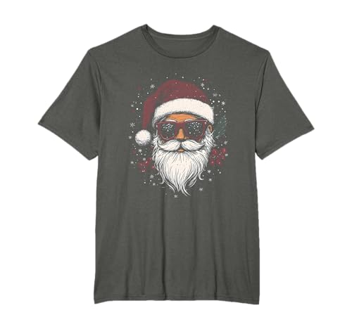 Cooler Weihnachtsmann mit Sonnenbrille Weihnachten T-Shirt