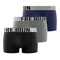 Boxer Homme Coton, Caleçon Homme Hypoallergénique & Doux (Lot de 3) (FR/ES, Alpha/Lettres, 3TG, Taille Normale, Taille Normale, Noir2)