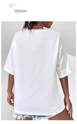 Women's Short Sleeve Heart Butterfly Graphic Tee Shirt Vintage Casual Loose Cotton T Shirt Summer Tops4