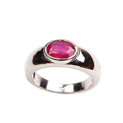 Anneau de rubis naturel en argent 925, le cadeau idéal pour femme
