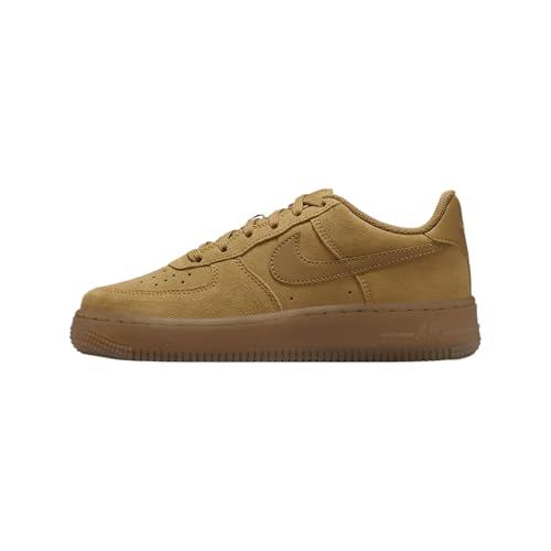Nike Air Force 1 LV8 Big Kids' Shoes (HQ7476-700, Wheat/Gum Light Brown/Wheat) Size 4