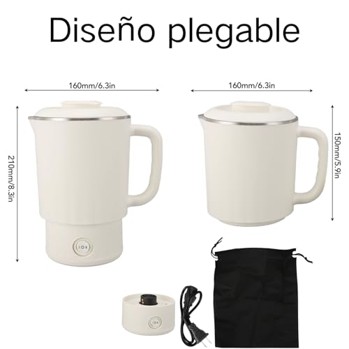 Hervidor eléctrico Yosoo Health Gear 600ml acero inox 600W miniatura 5