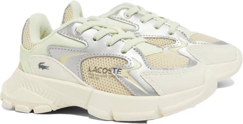 Lacoste Kids L003 Neo Sneaker, LT BRW/LT YLW, 6