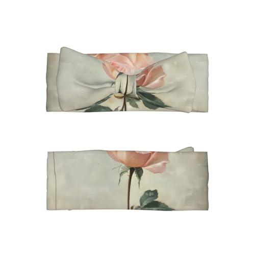 Newborn, Baby, Toddler Hair Accessories, Blooming white roses Bow Hair Accessories, Kids Elastic Bow Headband 0-6 Months2