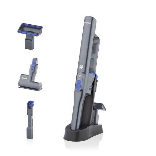 Swan SC15829N Dustmaster Pro Cordless Handheld Vacuum Cleaner, HEPA Filter, Pet Turbo Tool, 35 Min Runtime, Docking Station, Lightweight, 14.8V, 200W, Black