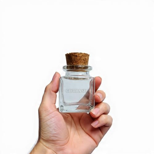 Mini Square Storage Cork Lid Glass Jar, Pack of 8 Pcs, 30 ml Each, Transparent | CORK LID | Storage Jar | Kitchen Organizer | Modular | Multipurpose Jar