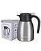GiNT 34Oz Thermal Coffee Carafe, Insulated Stainless Steel Coffee Carafes for Keeping Hot/Double Walled Vacuum Coffee Carafe (Silver, 1L)