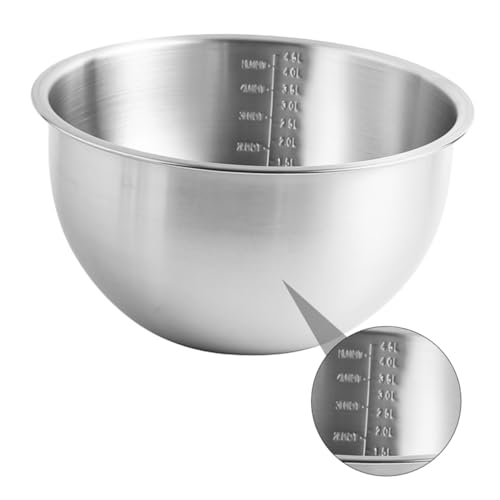 CONGARTENO 1pieza Cuenco Para Huevos De Acero Inoxidable De Alimenticio Olla De Cocina Para Hogar Plata Para Batir y Mezclar La Cocina