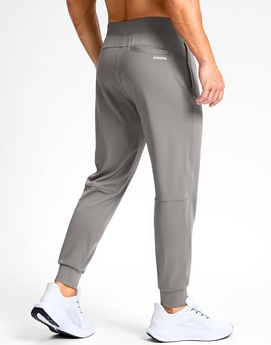 Image of G Gradual Men's Golf Joggers Pants with Zipper Pockets Stretch Sweatpants Slim Fit Track Pants Joggers for Men Work Running