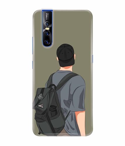 Image of School Boy College Boy Printed Hard Back Case Cover & Compatible for Vivo V15 Pro (Multicolor) - D1813