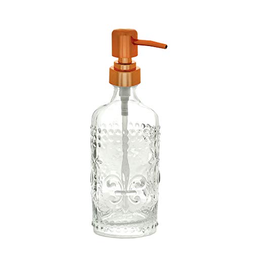 Conjunto 3 Peças para Banheiro de Vidro Flor de Lis Rosé - Lyor
