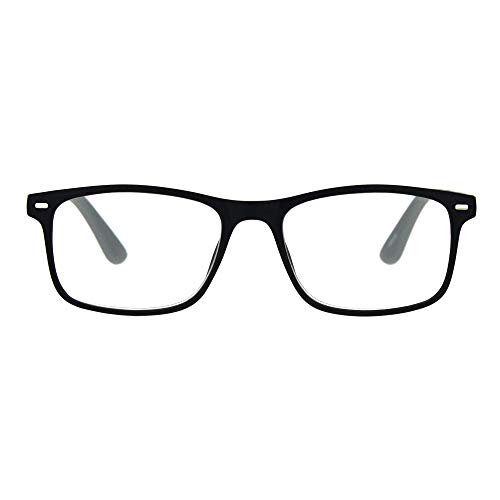 PASTL Magnified Reading Glasses Clear Lens Matte Finish Rectangular Spring Hinge2