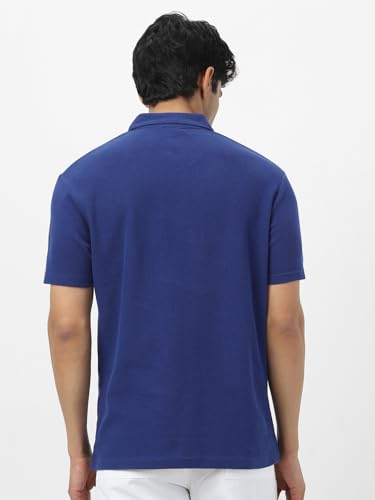 Image of Urbano Fashion Men's Textured Regular Fit Half Sleeve Cotton Polo T-Shirt