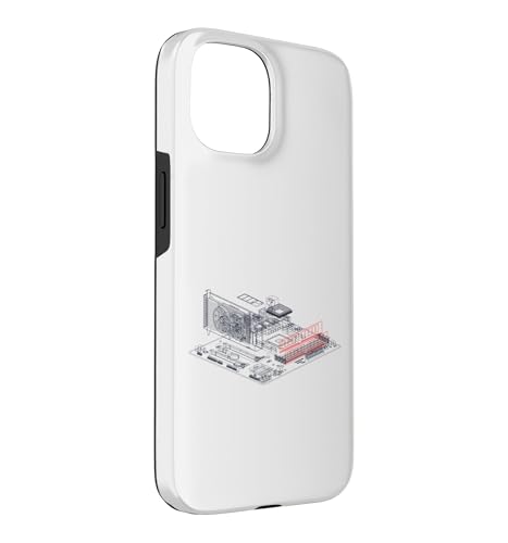 Image of RAM Card Wireframe Computer Motherboard IT Tech Geek Nerd Case for iPhone 15