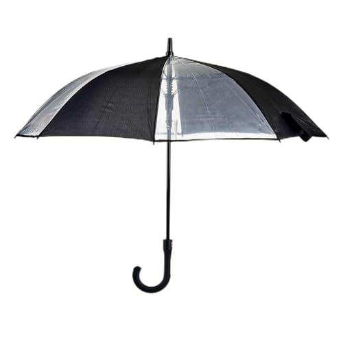 Parapluie transparent de 96 cm idéal pour les balades urbaines automnales