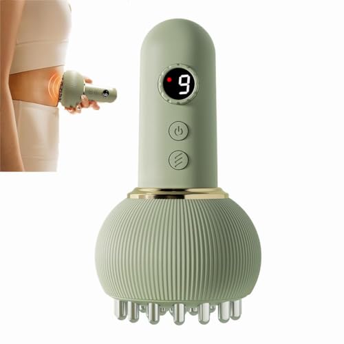 Herramienta de masaje de celulitis, masajeador de drenaje linfático, máquina de esculpir el cuerpo, terapia de calor y luz, para piernas, brazos y vientre, máquina de esculpir el cuerpo (verde)