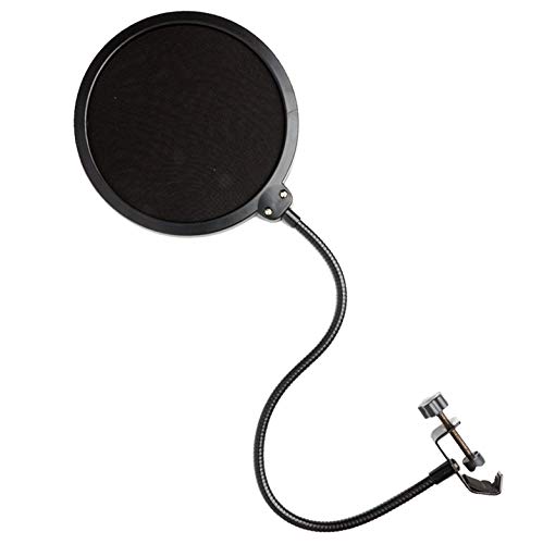 Movo PF-6 Dual Layer Nylon Mesh Microphone Pop filter, Gooseneck Arm and Clamp Mount. Pop Filter...