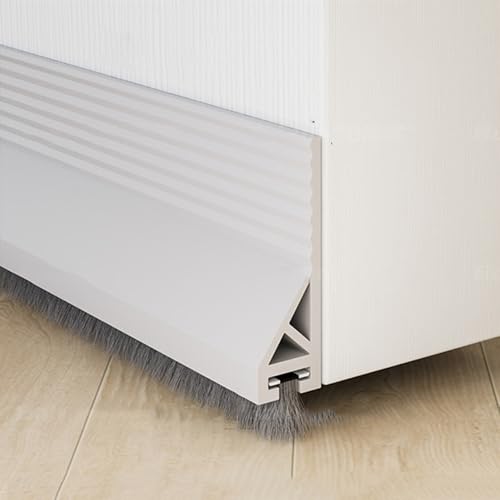 Tope autoadhesivo para puerta con cepillo de 39 pulgadas para interior y exterior 2
