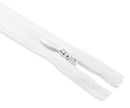 36 Inch Invisible Zipper White Non Separating Closed-End Zipper - 36" #2 Zipper Nylon White Zipper Crafts For Sewing Bridal And Formal Dress/Skirt/Home Textile #TOP2