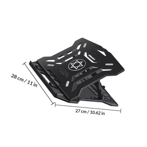 Base para laptop plegable ajustable Kichvoe color negro miniatura 2