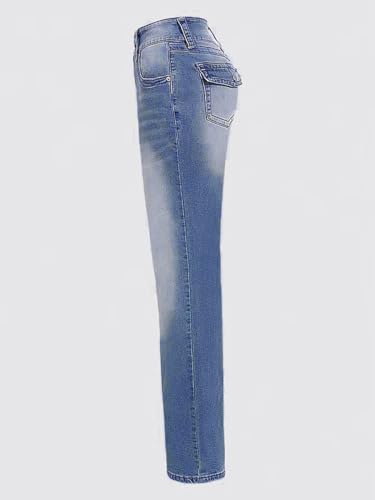 Image of Flamingals High Waist Boot Cut Jeans for Women Flare Denim Pants