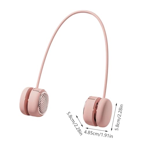 Ventilador de cuello portátil recargable de 5,8 cm con flujo ajustable 8