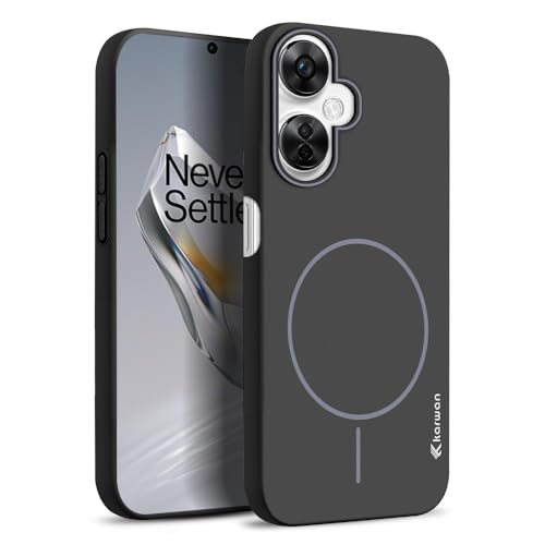 Image of KARWAN️Magnetic Ultra Slim-Fit Back Case Cover for Oneplus Nord CE3 Lite |Hard PC Case Cover| Ultra-Thin & Light Weight with [Ultra Premium Feel] Case for Oneplus Nord CE3 Lite(6.7 inch)(Black)