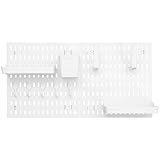 HOODANCOS Kit Organizador De Pared Combinado De Tablero Perforado Tablero De Clavijas De 2 Piezas Y 10 Accesorios para Colgar Modulares Kits De Paneles De Tablero Perforado De Exhibición De