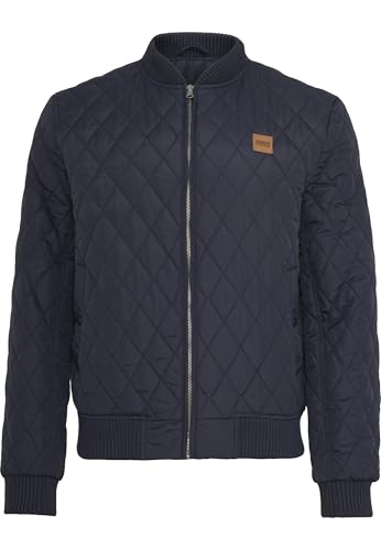 Urban Classics Homme Diamond Quilt Nylon Jacket, Bleu Marine (155), L EU