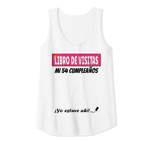Mujer Libro De Visitas - 54 Años Cumpleaños Divertido Regalo Mujer Camiseta sin Mangas