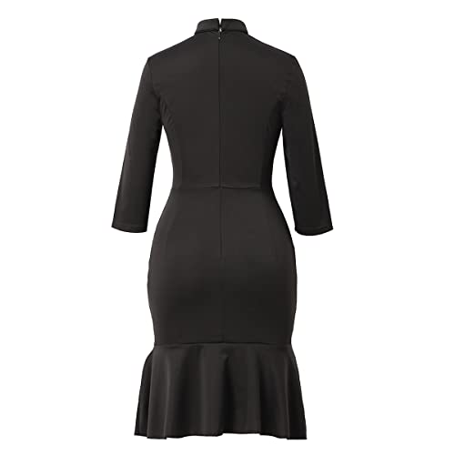BPURB Clergy Dresses for Women Elegance Pencil Fishtail Dresses with Tab Collar3