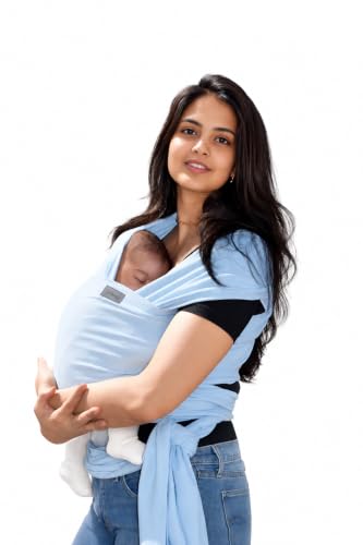 Image of Snoozy Kangaroo Baby Wrap Carrier - Soft Stretchy Newborn Sling, Ergonomic Hands-Free Infant Carrier for Kangaroo Mother Care