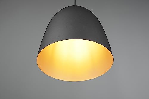 Reality Leuchten Lampada Sospensione Tilda 1 Luce Nero/Oro Ø 25 Cm - 3