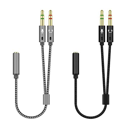 Cable divisor de audio 3.5mm micrófono para computadora miniatura 5