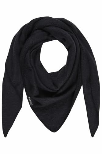 Écharpe noire Pikeur isolante et douce, protection thermique idéale contre le vent d'hiver.