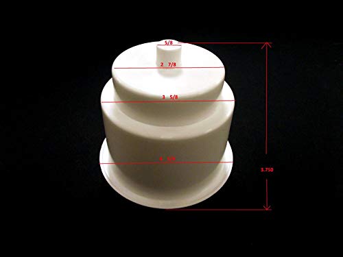 Portavasos plástico blanco universal 3 5/8 pulgadas con orificio de drenaje miniatura 6